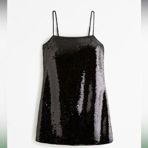 Abercrombie Sequin Squareneck Mini Dress NWT